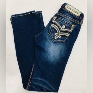 🔥 $200 NEW Rock Revival Fabiola Embellished Boot Cut Jeans Sz 28 🔥